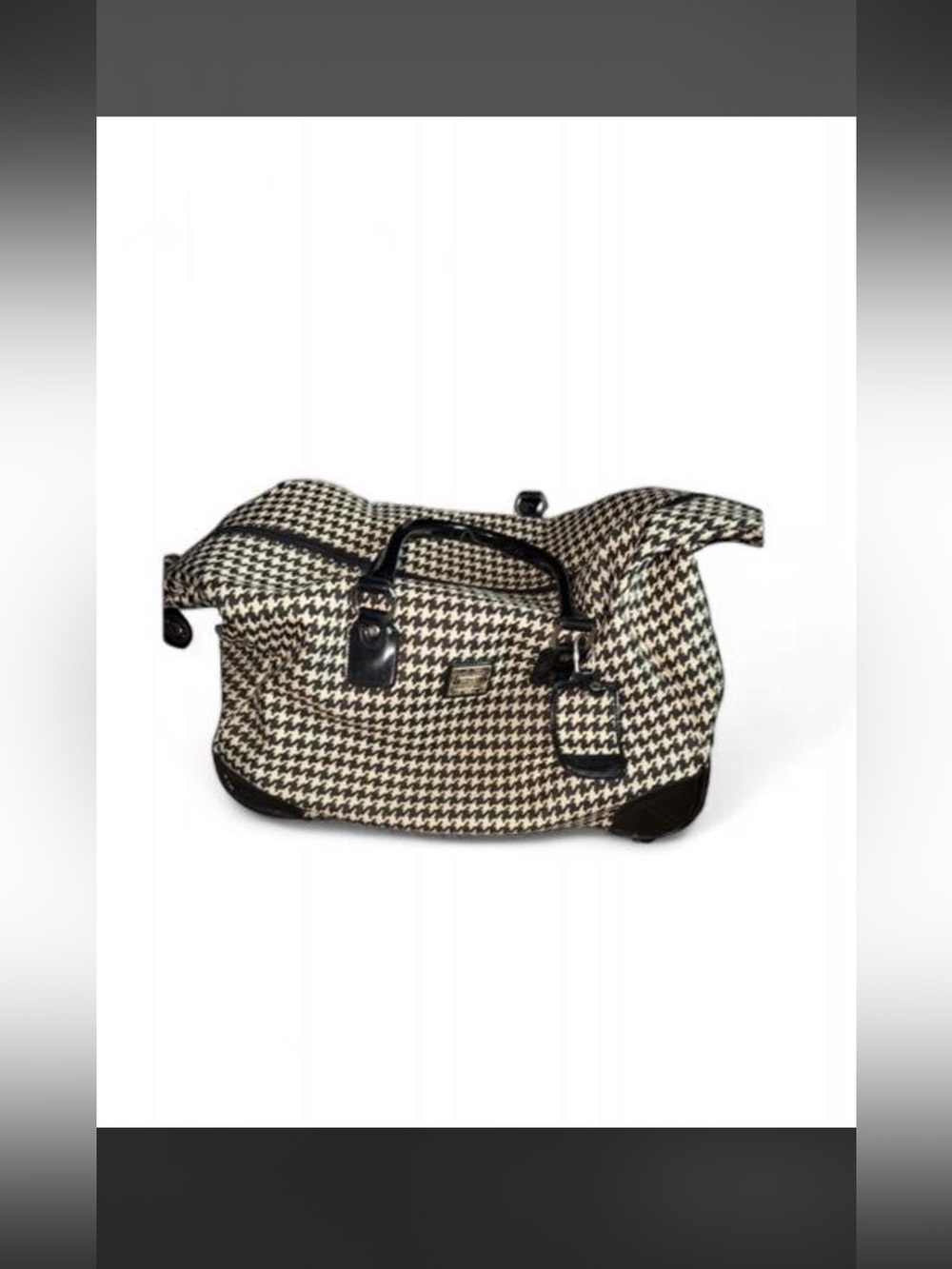 Liz Claiborne Black and White Houndstooth Tote